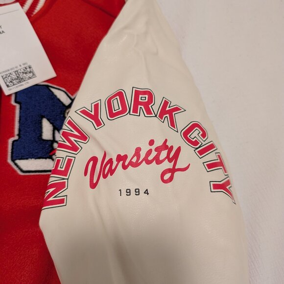 H&M Red/White Varsity Jacket 3–4T – New York Style, NWT - Picture 4 of 6